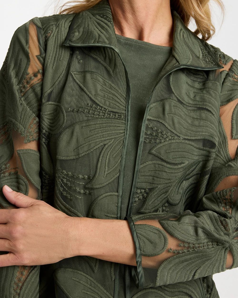 ジャケット・アウター lawgy 2way sleeve embroidery jacket Travelers™ Collection Applique Embroidered Jacket | Chico's